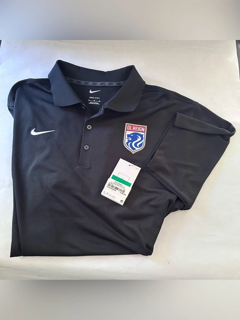 Nike Dri-Fit Seattle Reign FC Men's XL Varsity Polo Shirt Black OL NWT